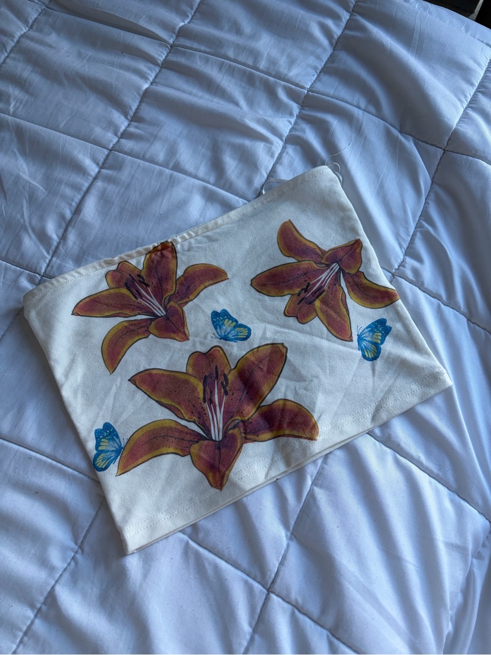 Edikted White Tigerlily Tube Top